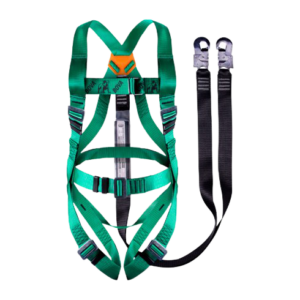 Belted Harness: Double Leg Lanyard With Snap Hooks
